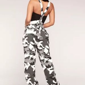 camouflage overalls